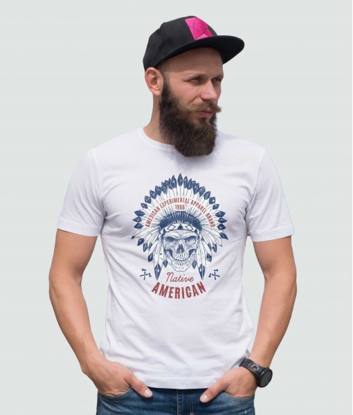 Мъжка тениска с щампа Готика Native American - TShirtArtShop.com